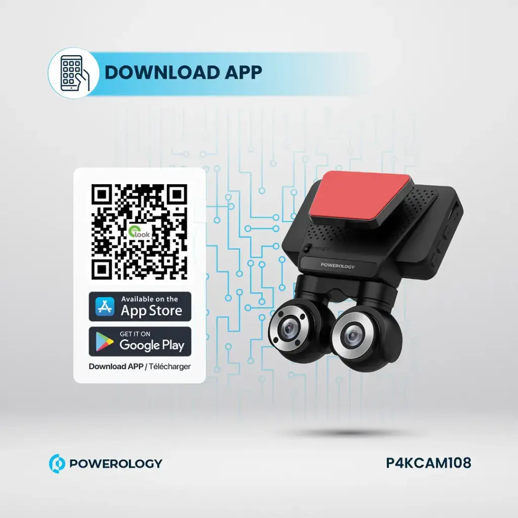 دوربین خودرو پاورولوژی مدل : P4KCAM108 4K